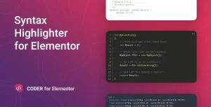 Coder – Syntax Highlighter for Elementor 1.0.9 GPL Plugins