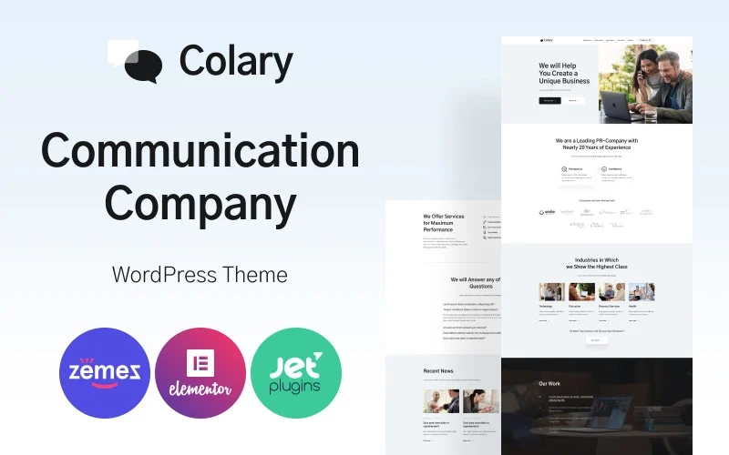 Colary Communication Company WordPress Theme 1.0.1 GPL Theme 1 Colary Communication Company WordPress Theme 1.0.1 GPL Theme