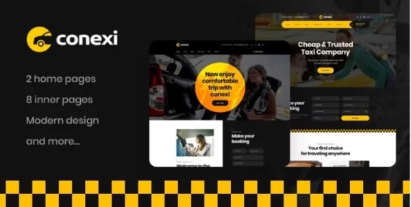 Conexi Taxi Booking Service WordPress Theme + RTL 2.0 GPL Theme