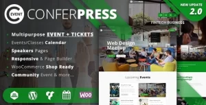 ConferPress Multipurpose Event Tickets WordPress Theme 2.8 GPL Theme