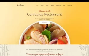 Confucius Chinese Restaurant Responsive WordPress Theme 1.0.0 GPL Theme