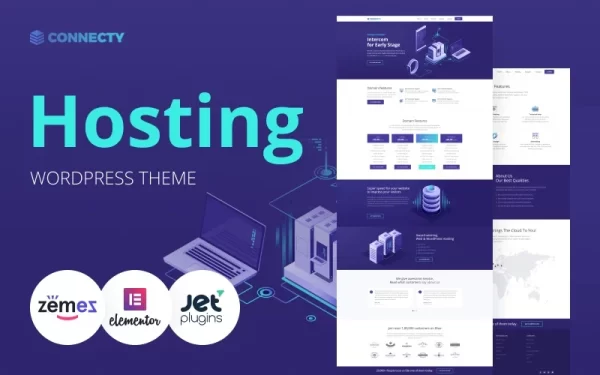 Connecty Hosting WordPress Elementor Theme WordPress Theme 1.0.1 GPL Theme