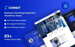 Consit Business Consulting Responsive WordPress Theme 1.0.0 GPL Theme