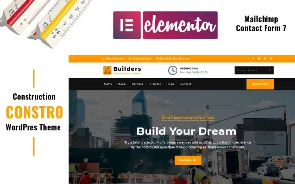 Constro Construction WordPress Elementor Theme WordPress Theme 1.0.0 GPL Theme