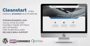 Corporate Business WordPress Theme Cleanstart 2.1.0 GPL Theme