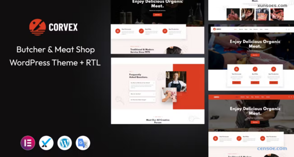 Corvex – Butcher Meat Shop WordPress Theme 1.0.0 GPL Theme