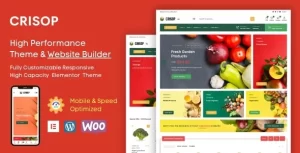 Crisop Elementor Grocery Store Food WooCommerce Theme 1.1.0 GPL Theme