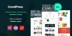 CrowdPress Crowdfunding Responsive WordPress Theme 1.0.5 GPL Theme