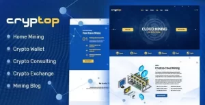 CrypTop ICO Landing and CryptoCurrency WordPress Theme 1.0.2 GPL Theme