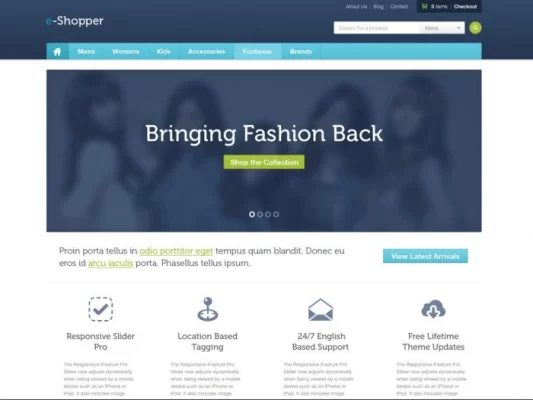 CyberChimps e-Shopper Pro WordPress Theme 2.5 GPL Theme