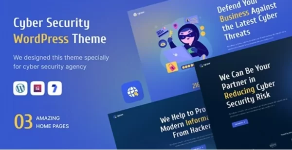 Cycure Cyber Security Services WordPress Theme 1.0.1 GPL Theme