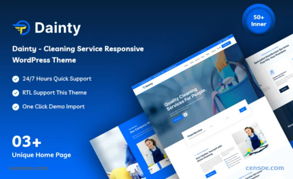 Dainty Cleaning Service Responsive WordPress Theme 1.0.1 GPL Theme