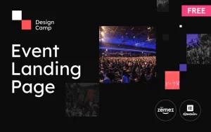 DesignCamp Free Modern Event Landing Page Platform WordPress Theme 1.0.1 GPL Theme