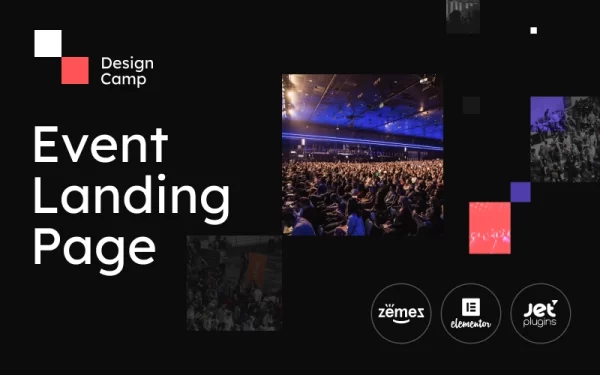DesignCamp Modern Event Landing Page Platform WordPress Theme 1.0.0 GPL Theme