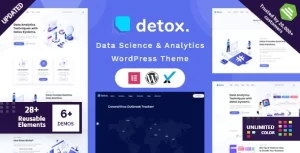 Detox Data Science Analytics WordPress Theme 1.7 GPL Theme