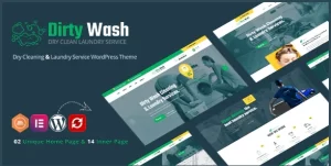 DirtyWash – Laundry Service WordPress Theme 1.0.6 GPL Theme