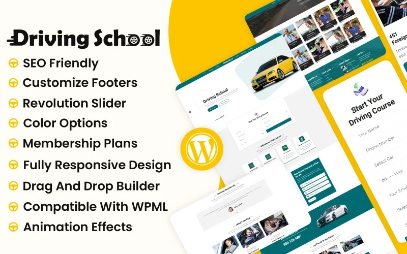 DriveOn Driving School WordPress Theme 1.0.0 GPL Theme 1 DriveOn Driving School WordPress Theme 1.0.0 GPL Theme