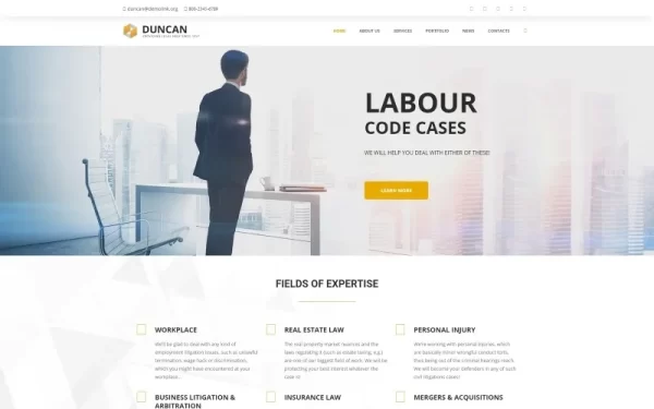 Duncan Lawyer Company Responsive WordPress Theme 1.2.0 GPL Theme