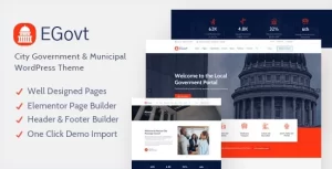 EGovt City Government WordPress Theme 1.4.2 GPL Theme