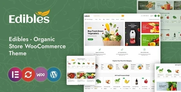 Edibles Organic Food Store Elementor WooCommerce Theme 1.0.0 GPL Theme