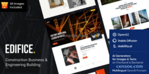 Edifice Construction Building WordPress Theme 1.2 GPL Theme
