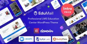 EduMall Professional LMS Education Center WordPress Theme 3.9.7 GPL Theme