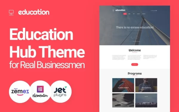 Education Education Hub Theme for Real Businessmen WordPress Theme 1.0.1 GPL Theme