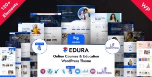 Edura – Online Courses Education WordPress Theme 2.0.0 GPL Theme