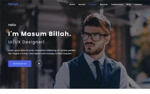Emeli Personal Resume and Portfolio WordPress Theme 1.0.0 GPL Theme
