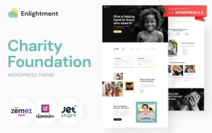 Enlightment Charity Foundation WordPress Theme 1.0.1 GPL Theme