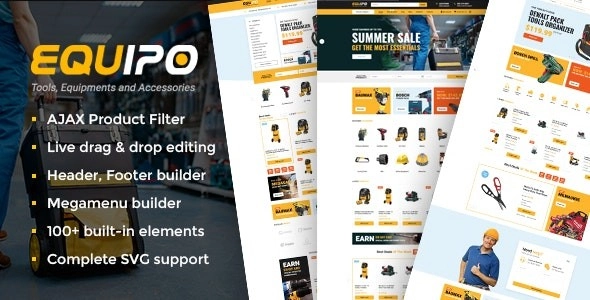 Equipo Parts And Tools WordPress WooCommerce Theme 2.3 GPL Theme 1 Equipo Parts And Tools WordPress WooCommerce Theme 2.3 GPL Theme