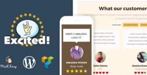 Excited!  – Testimonials Showcase for WordPress 1.3.2 GPL Plugins