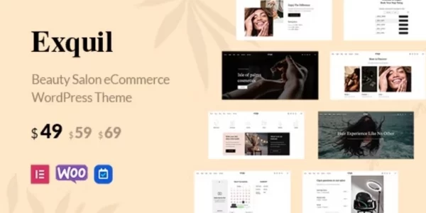 Exquil – Beauty Salon eCommerce Theme 1.4.1 GPL Theme