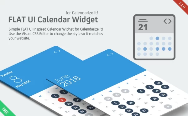 FLAT UI Calendar Widget for Calendarize it! 1.1.0.83423 GPL Plugins