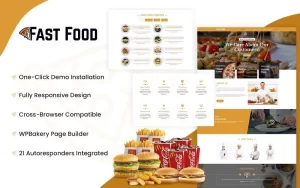 Fast Food Food Restaurant Website WordPress Theme 1.0.0 GPL Theme