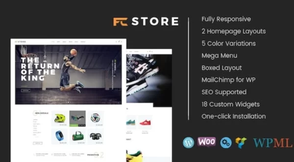 FcStore  – Sports, Fitness WooCommerce Theme 1.2.12 GPL Theme
