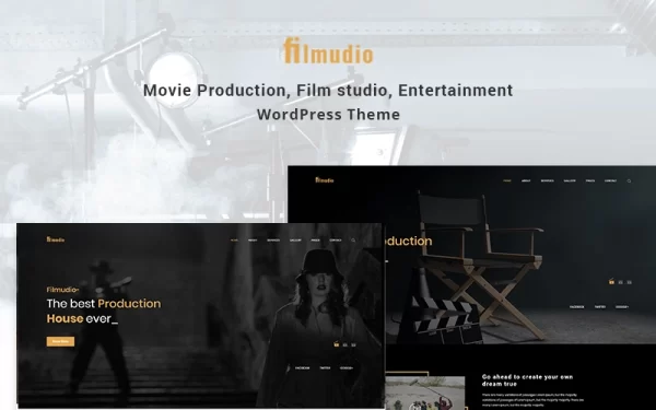 Filmudio Movie Production, Film studio, Creative Entertainment WordPress Theme 1.0.7 GPL Theme