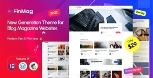 FinMag Modern Magazine WordPress Theme 1.1.8 GPL Theme