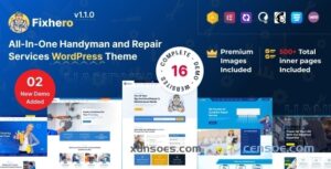 Fixhero Handyman Repair Services WordPress Theme 1.1.0 GPL Theme