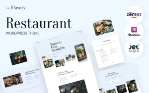 Flavory Restaurant and Cafe WordPress Theme 1.0.1 GPL Theme