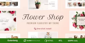 Flower Shop Decoration Store and Floristic WordPress Theme 1.1.8 GPL Theme