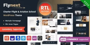 Flynext Multipurpose Aviation WordPress Theme + RTL 2.1.2 GPL Theme