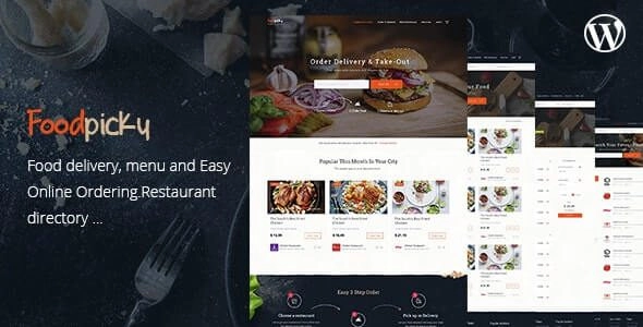 Food Delivery Restaurant Directory WordPress Theme FoodPicky 1.2.7 GPL Theme 1 Food Delivery Restaurant Directory WordPress Theme FoodPicky 1.2.7 GPL Theme