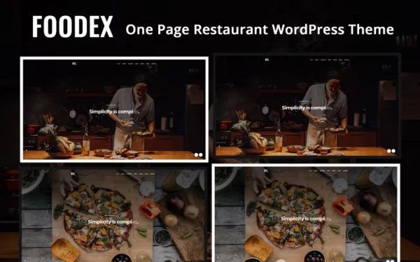 Foodex One Page Restaurant WordPress Theme 1.0 GPL Theme