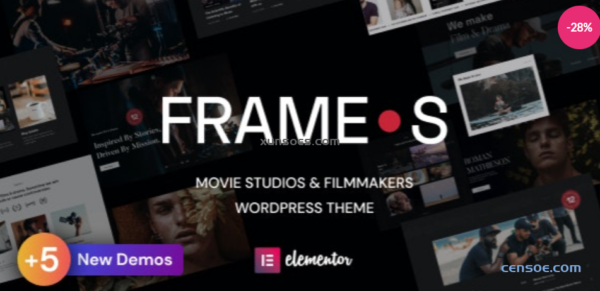 Frames Movie Studios Filmmakers WordPress theme 1.3.9 GPL Theme
