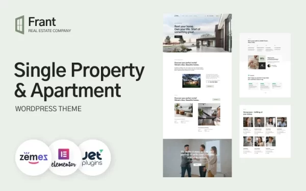 Frant Single Property Apartment WordPress Theme buildwall 1.0.1 GPL Theme