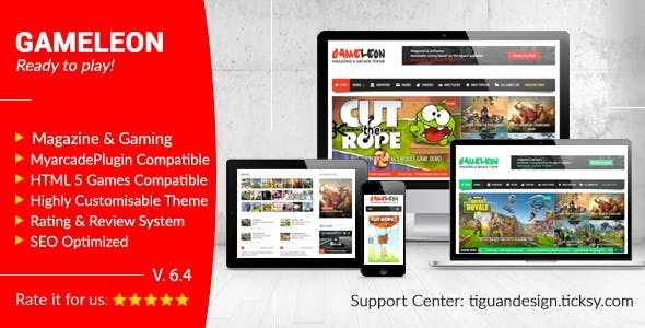 Gameleon WordPress Arcade Theme News Magazine 8.1 GPL Theme 1 Gameleon WordPress Arcade Theme News Magazine 8.1 GPL Theme