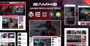 Gamxo WordPress Gaming News Blog Theme 1.6 GPL Theme
