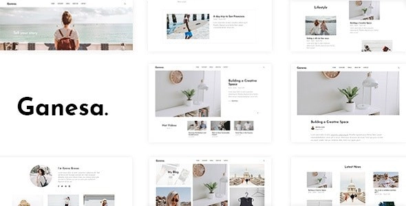 Ganesa Minimal WordPress Personal Blog Theme 1.0.4 GPL Theme 1 Ganesa Minimal WordPress Personal Blog Theme 1.0.4 GPL Theme