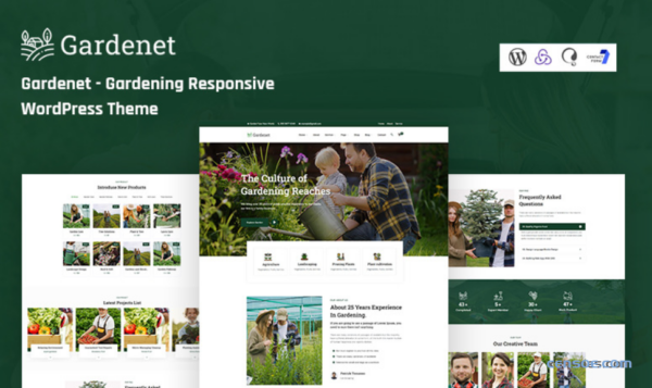 Gardenet Gardening Responsive WordPress Theme 1.0.1 GPL Theme